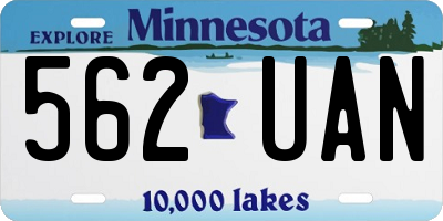 MN license plate 562UAN