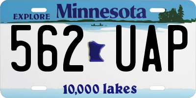 MN license plate 562UAP