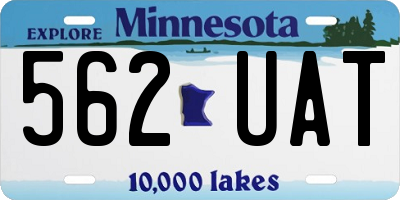 MN license plate 562UAT