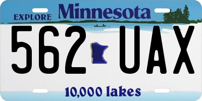 MN license plate 562UAX