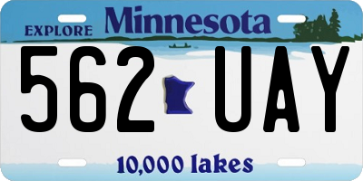 MN license plate 562UAY