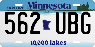 MN license plate 562UBG