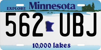 MN license plate 562UBJ