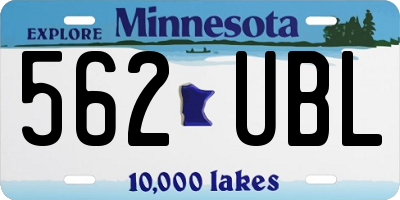 MN license plate 562UBL