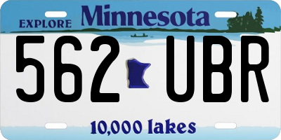 MN license plate 562UBR