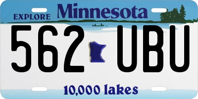 MN license plate 562UBU