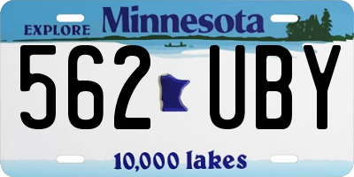MN license plate 562UBY