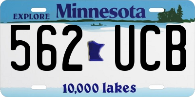 MN license plate 562UCB