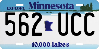 MN license plate 562UCC