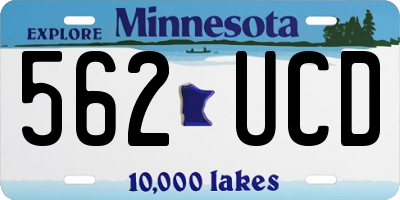MN license plate 562UCD