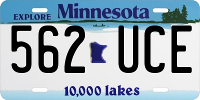 MN license plate 562UCE