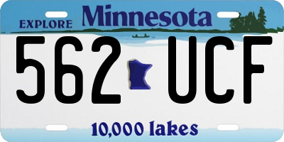 MN license plate 562UCF
