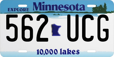 MN license plate 562UCG