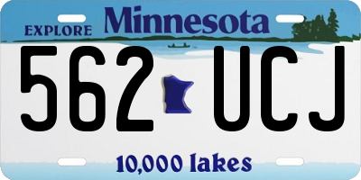 MN license plate 562UCJ
