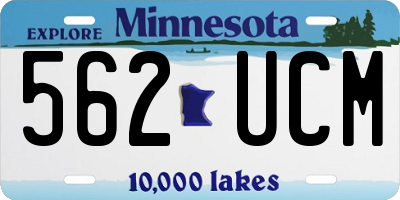 MN license plate 562UCM