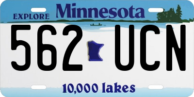 MN license plate 562UCN