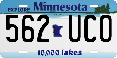 MN license plate 562UCO