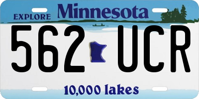 MN license plate 562UCR