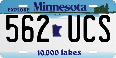 MN license plate 562UCS