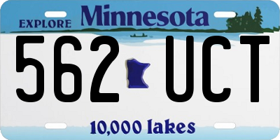 MN license plate 562UCT