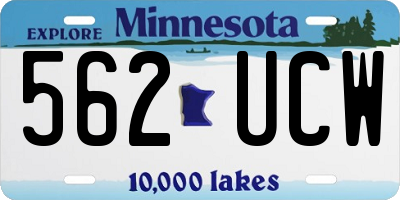 MN license plate 562UCW