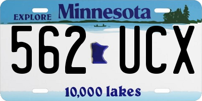 MN license plate 562UCX