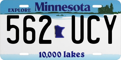 MN license plate 562UCY