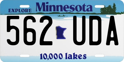 MN license plate 562UDA