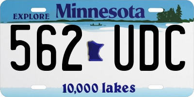 MN license plate 562UDC