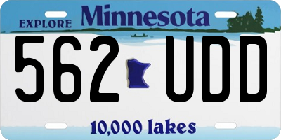 MN license plate 562UDD