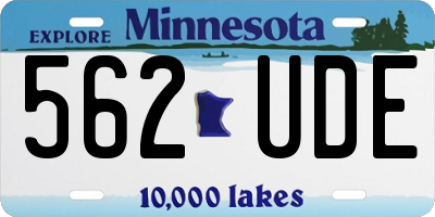 MN license plate 562UDE
