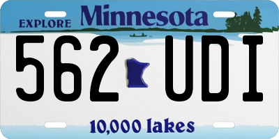 MN license plate 562UDI