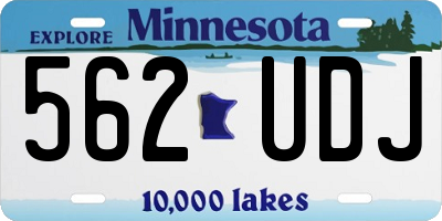 MN license plate 562UDJ