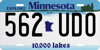 MN license plate 562UDO