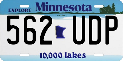 MN license plate 562UDP