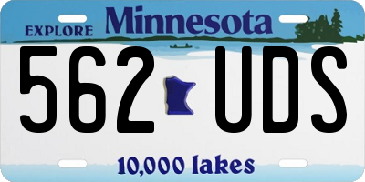 MN license plate 562UDS