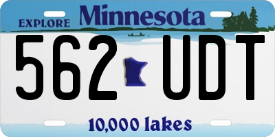 MN license plate 562UDT