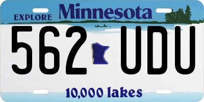 MN license plate 562UDU