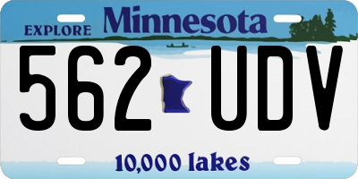 MN license plate 562UDV