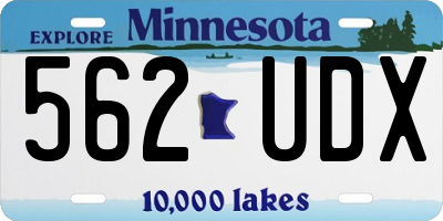 MN license plate 562UDX