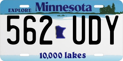 MN license plate 562UDY