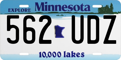 MN license plate 562UDZ