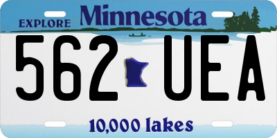 MN license plate 562UEA