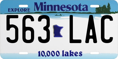 MN license plate 563LAC