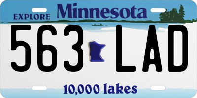MN license plate 563LAD