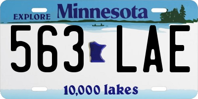 MN license plate 563LAE