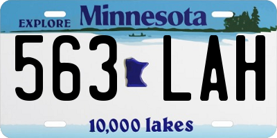 MN license plate 563LAH