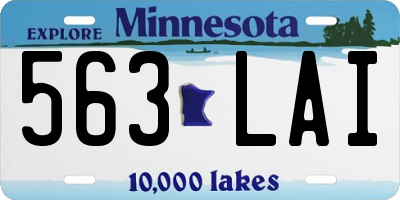 MN license plate 563LAI