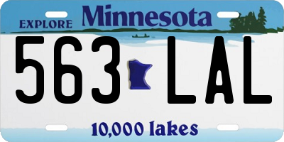 MN license plate 563LAL