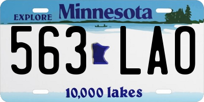 MN license plate 563LAO